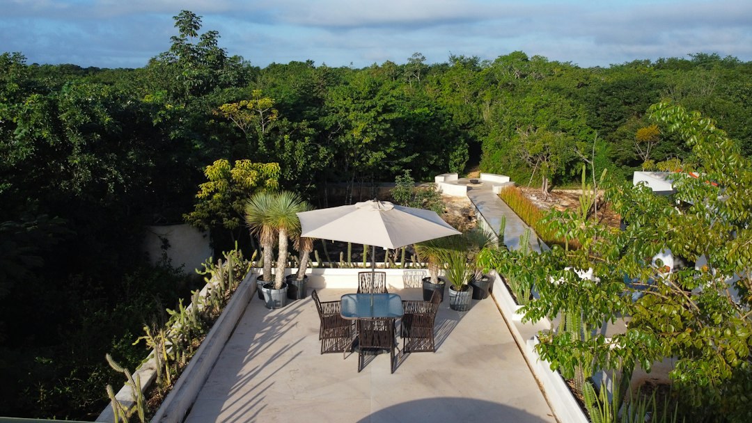 Rooftop patio dining set for an Australian hospitality or residential project