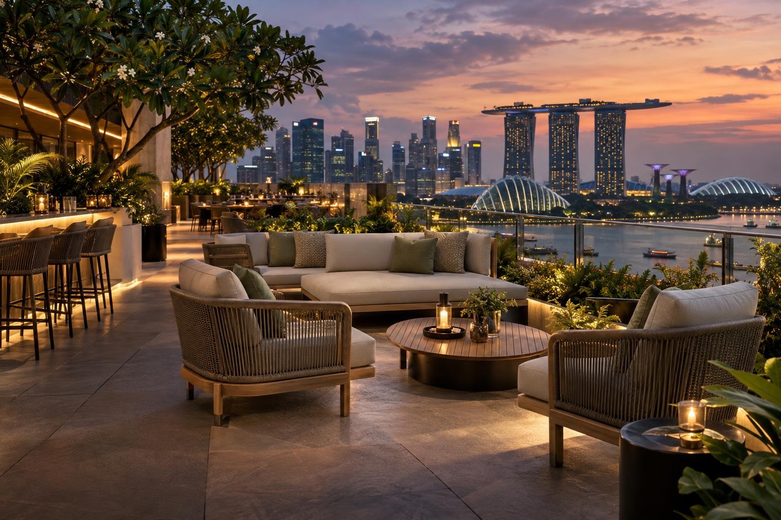 Outdoor Furniture for a Singapore hospitality or retail project sourced from China