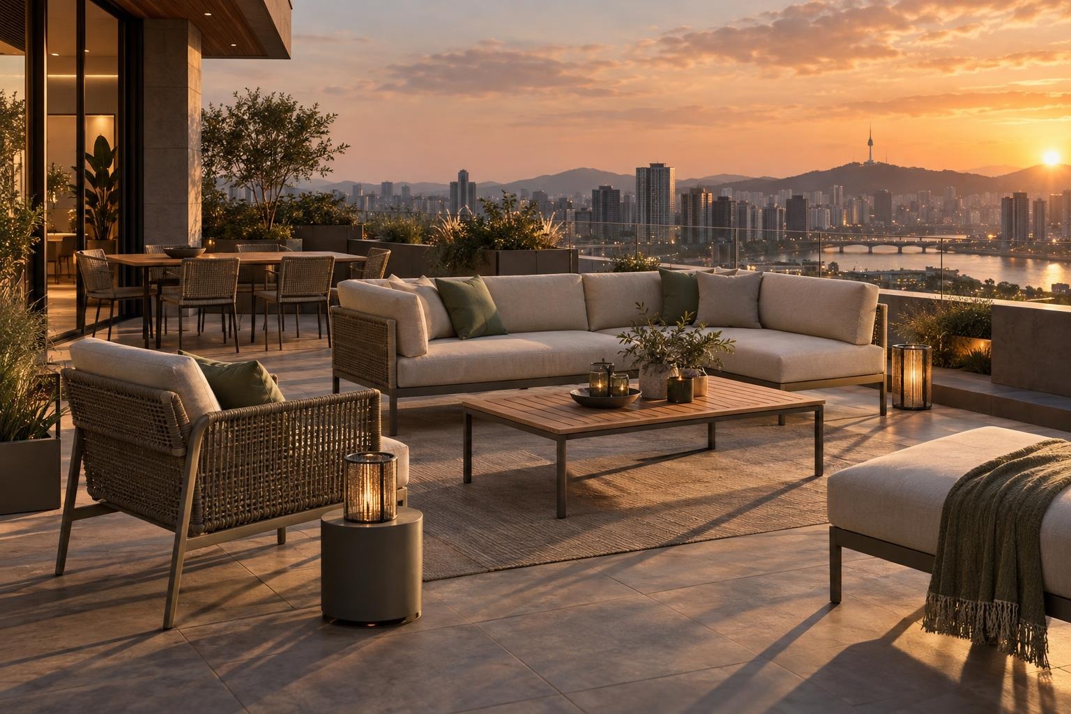 Commercial outdoor furniture in South Korea imported from a China outdoor furniture factory