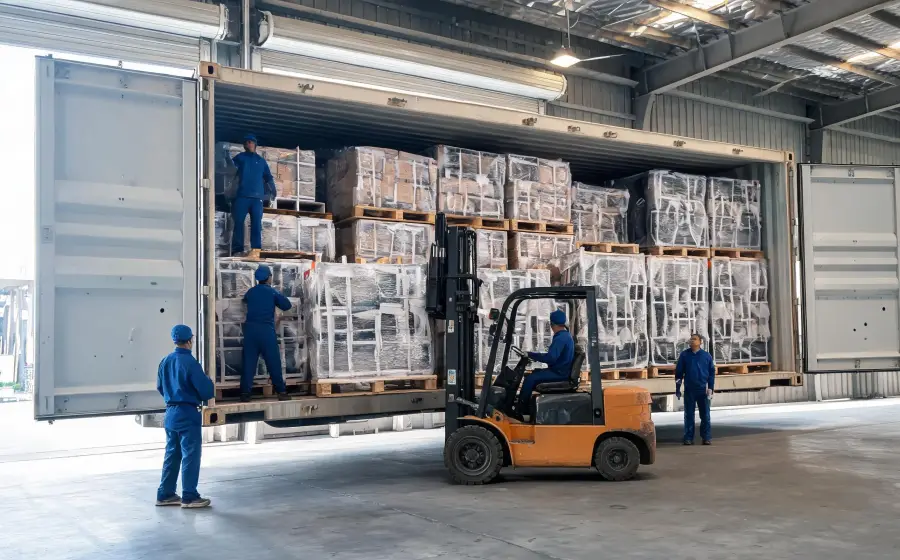 Loading containers for exported outdoor furniture