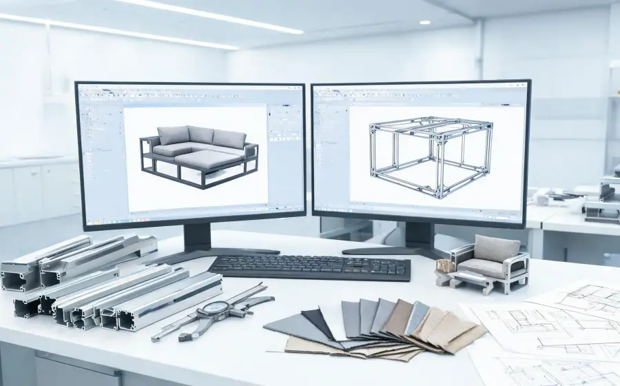 CAD review of outdoor furniture engineering