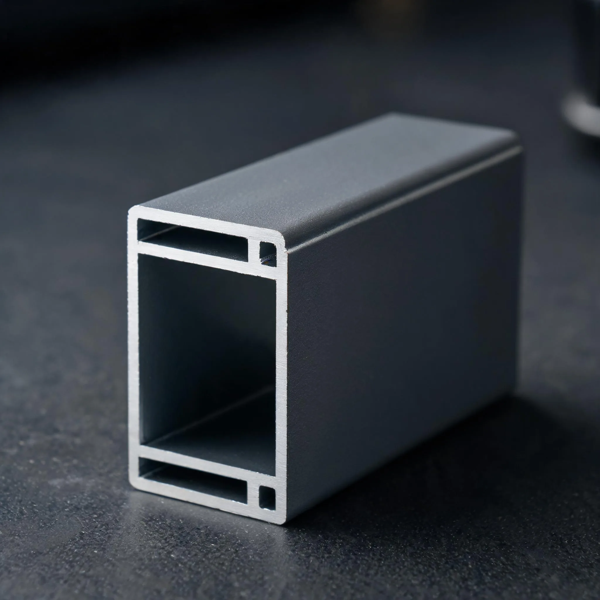 Detail view of marine-grade aluminum frame showing wall thickness and powder coating.