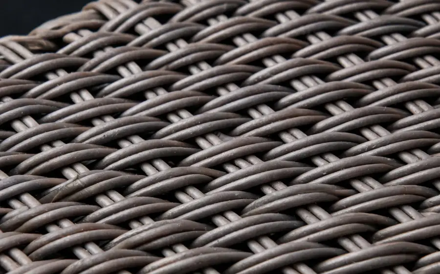 Close-up of PE Rattan texture