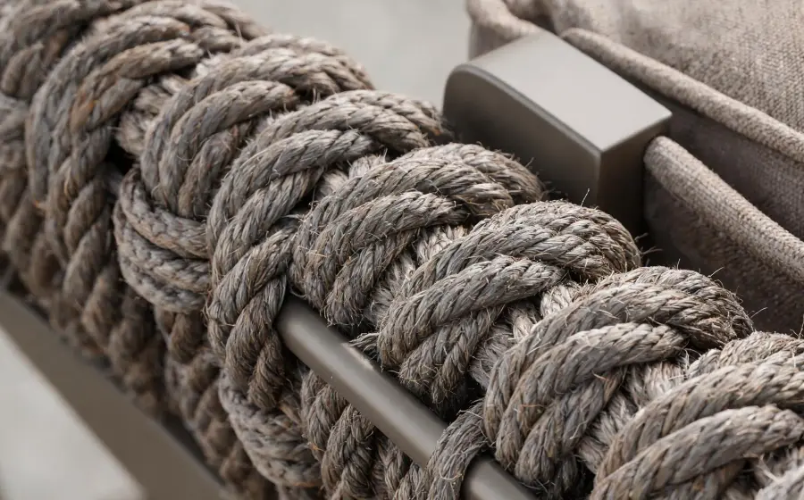 Close-up of weather-resistant rope weave