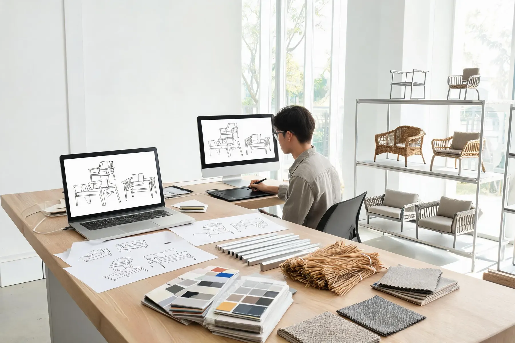 ODM service transforming design sketches into fully manufactured outdoor furniture products