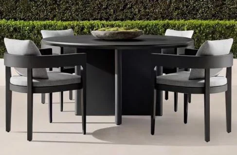 SV-F0180 Mesa de comedor exterior de aluminio · Tablero redondo