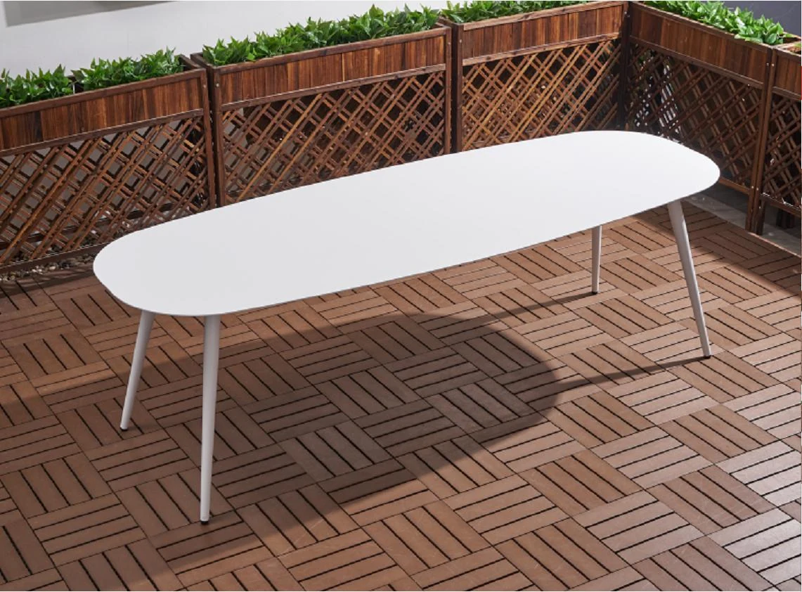 SV-F0186 طاولة طعام خارجية من ألومنيوم · سطح مستطيل