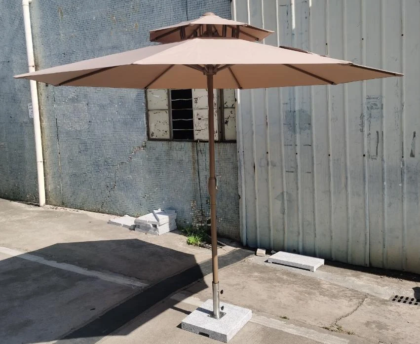 SV-U0007 中柱户外遮阳伞 · 双层伞顶