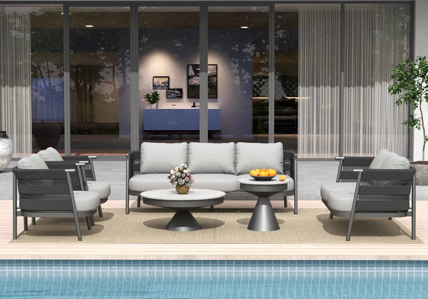 SV-N0023 Aluminum Outdoor Sofa Set