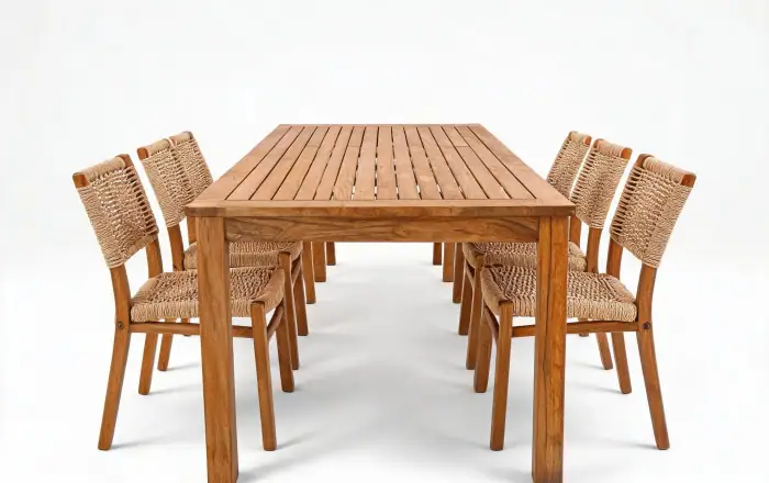 Teak dining set — main view