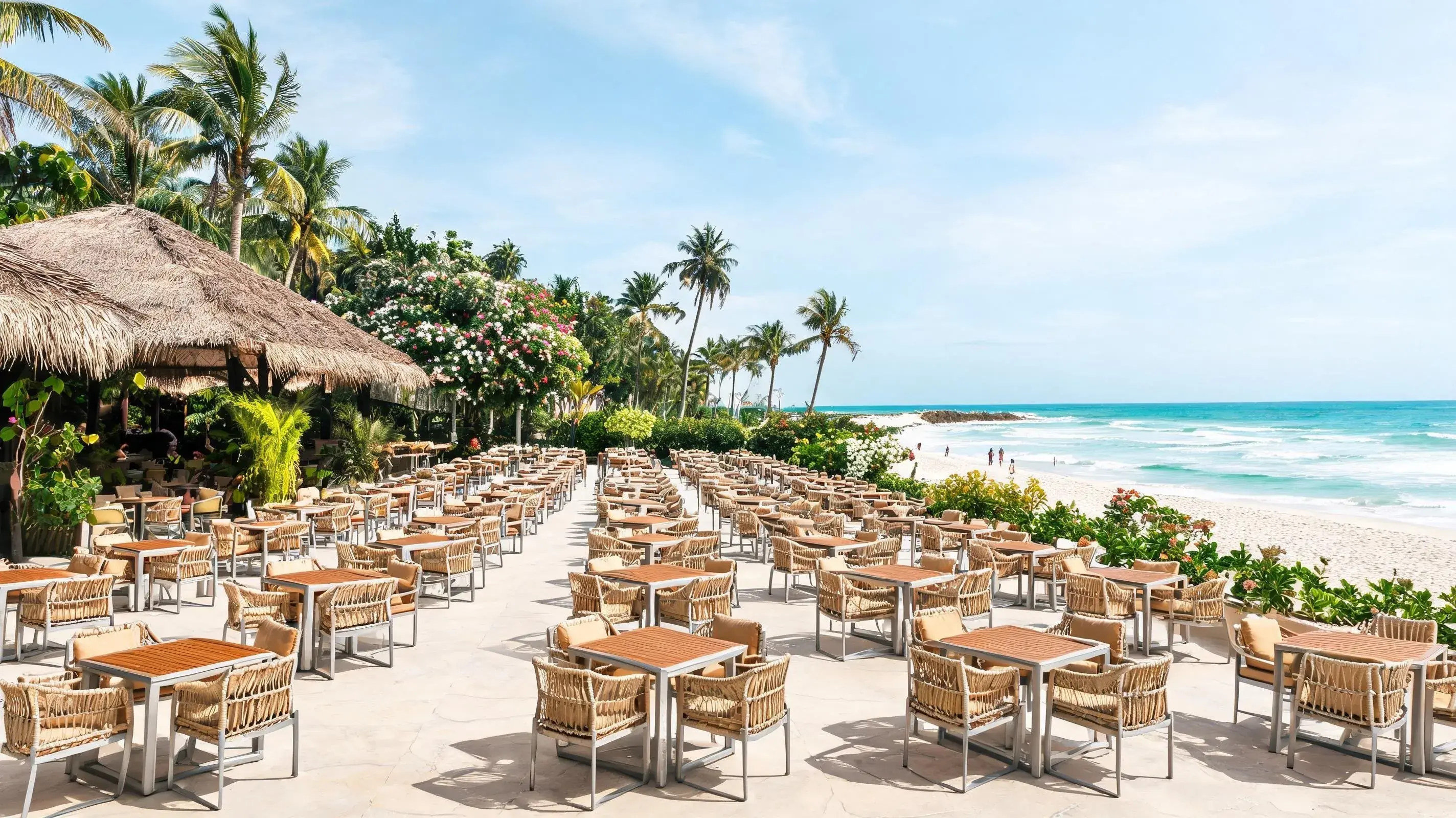 Outdoor dining furniture project for an African coastal resort