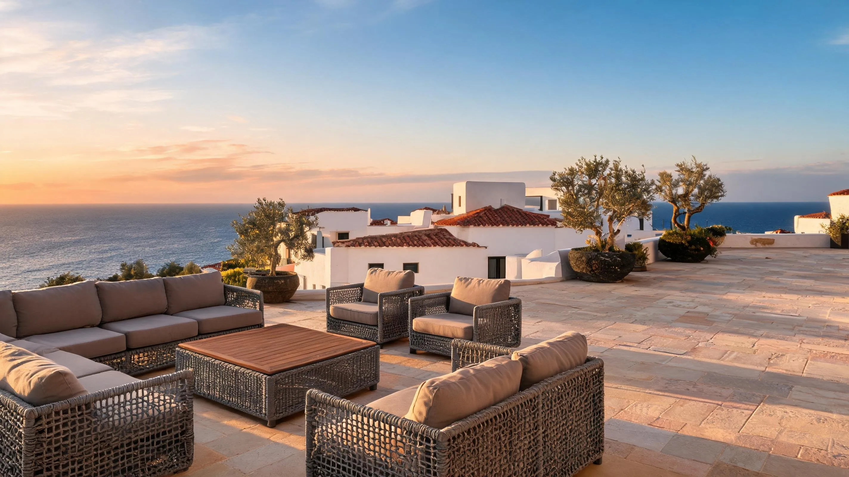 Outdoor lounge furniture project for a Mediterranean boutique hotel